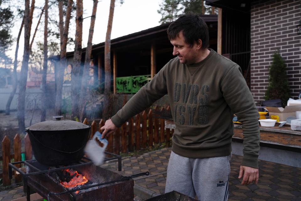 Ihor Ponomarenko an seinem Imbissstand