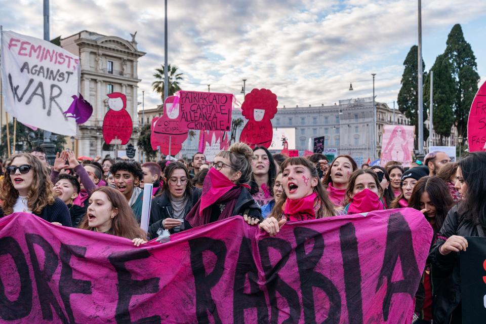 Demonstration am 26. November in Rom zum Internationalen Tag gegen Gewalt an Frauen