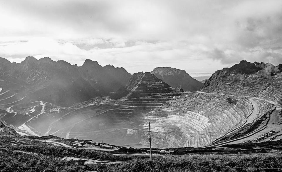 Gold- und Kupfermine Grasberg in Westpapua, Indonesien