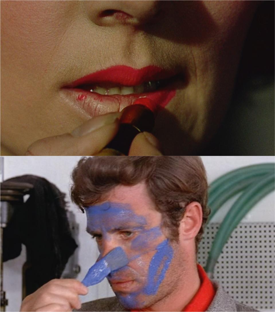Kombination von 2 Filmstills «Black Narcissus» (1947) und «Pierrot le fou» (1965) 