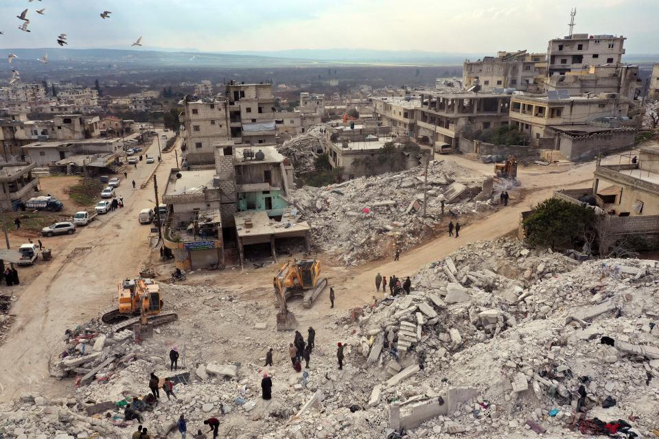 die zerstörte Stadt Harim in der syrischen Provinz Idlib
