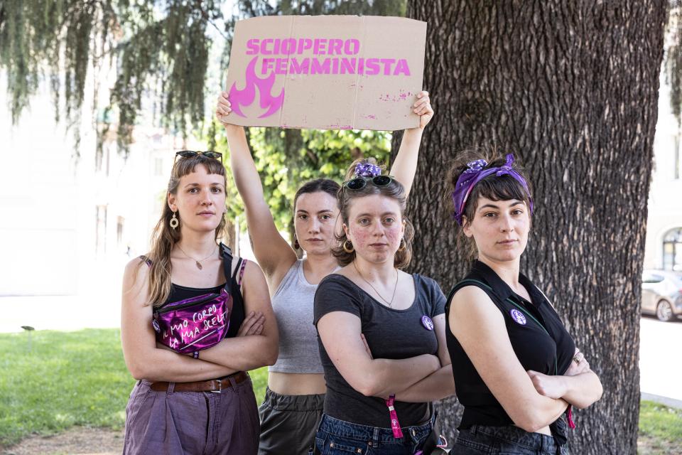 Impressionen vom feministischen Streik: Bellinzona