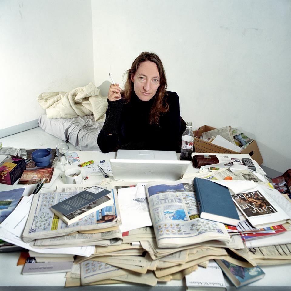 Ruth Schweikert 2005 in ihrem Atelier in Zürich