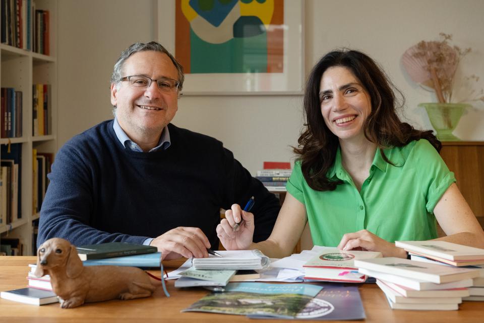 Perikles Monioudis und Dana Grigorcea vom Telegramme-Verlag