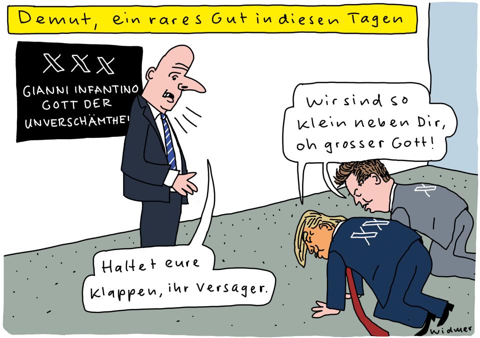 Cartoon von Ruedi Widmer