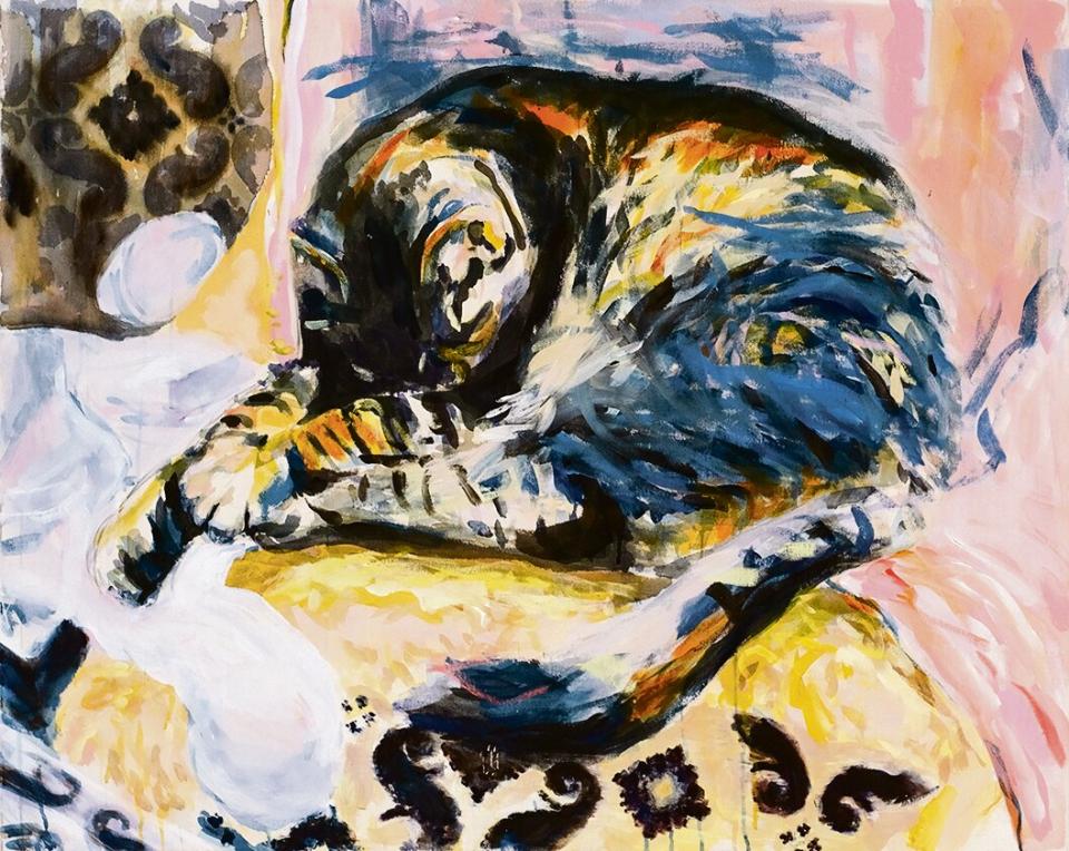 Andrea Busse-Hurt,Weit weg, 2015, 80 × 100 cm, Acryl auf Leinwand