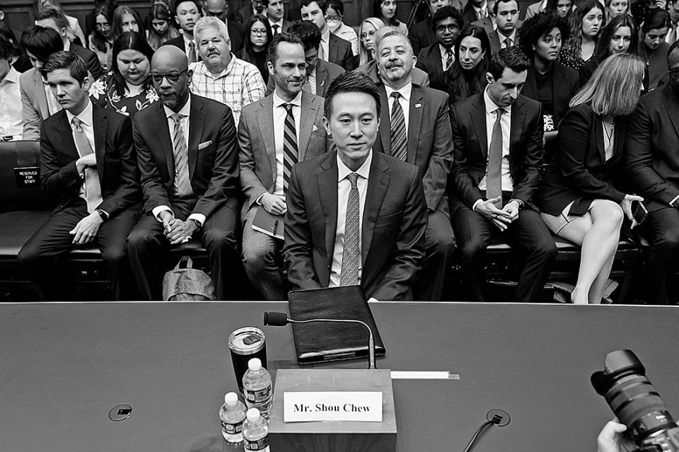 Tiktok-Chef Shou Zi Chew vor dem Handelsausschuss des US-Kongresses, 23. März 2023