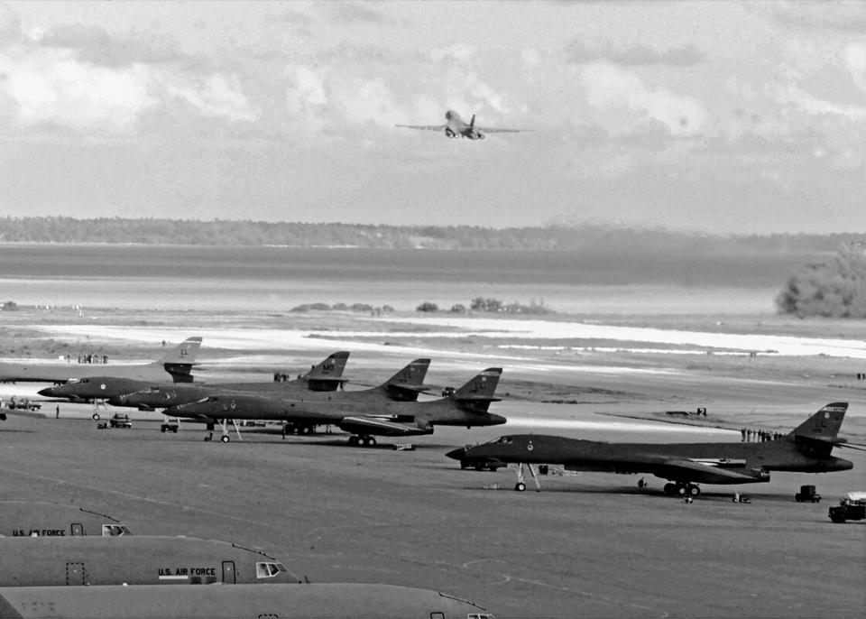 Flugzeuge der U.S. Airforce auf Diego Garcia