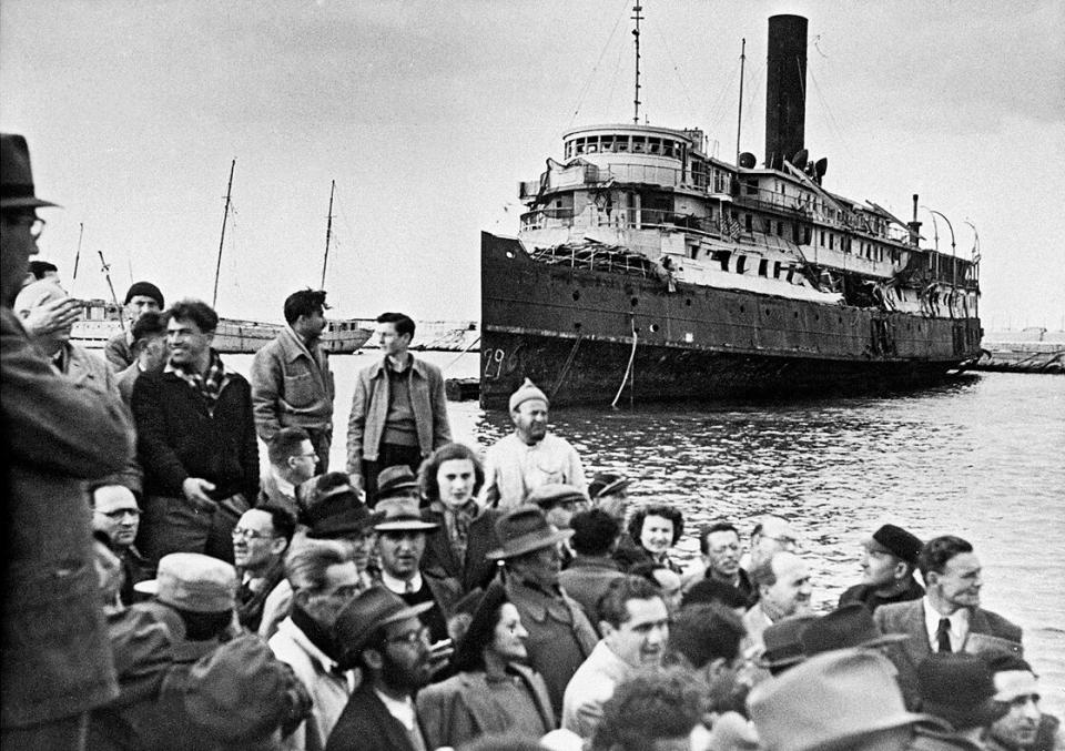 Ankunft von Holocaust-Überlebenden im britischen Mandatsgebiet ­Palästina, 1947