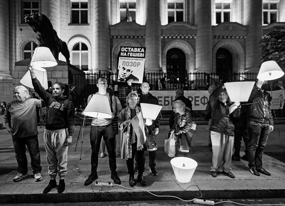 die Gruppe „Justice for Everyone“ beim Anti-Borissow-Protest im Oktober 2020