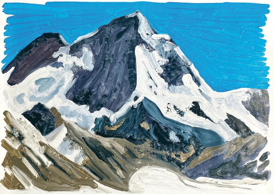 Tobias Wyrzykowski, Makalu, 2021, Öl auf Leinwand, 100 × 140 cm