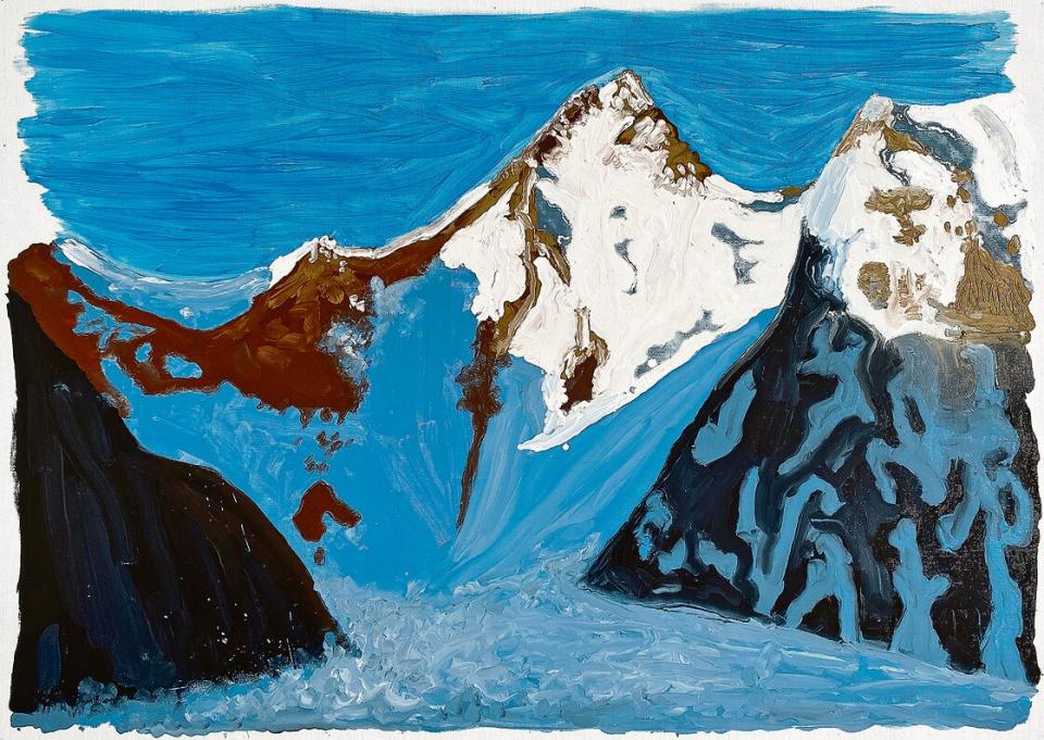 Tobias Wyrzykowski, Gasherbrum 1, 2021, Öl auf Leinwand, 100 × 140 cm