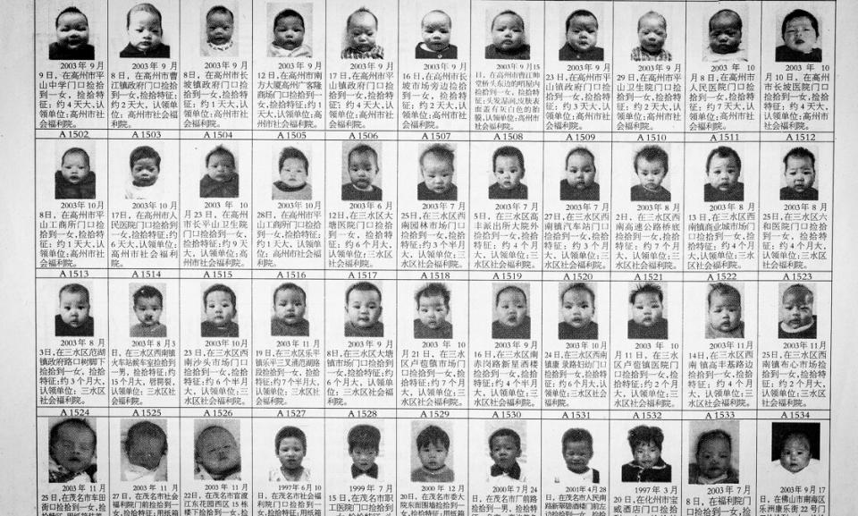 Zur Adoption freigegebene Kinder, aus dem chinesischen Katalog „One Child Nation“, 2019