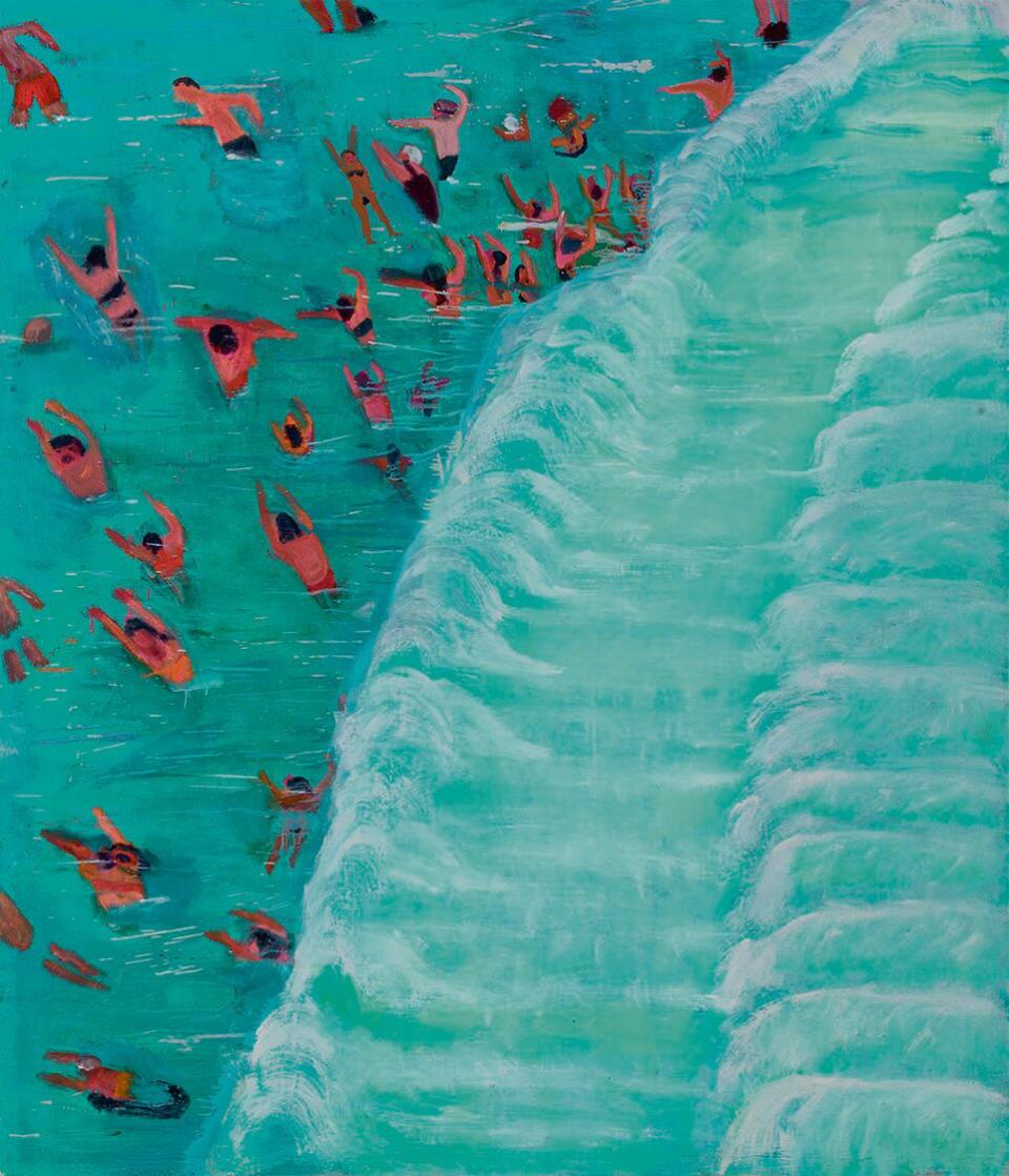 Katherine Bradford: Fear of Waves, 2015, Öl auf Leinwand, 213 × 183 cm