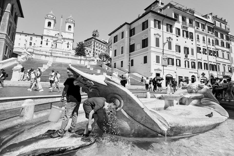 Rekordhitze: Piazza di Spagna im Juli 2023