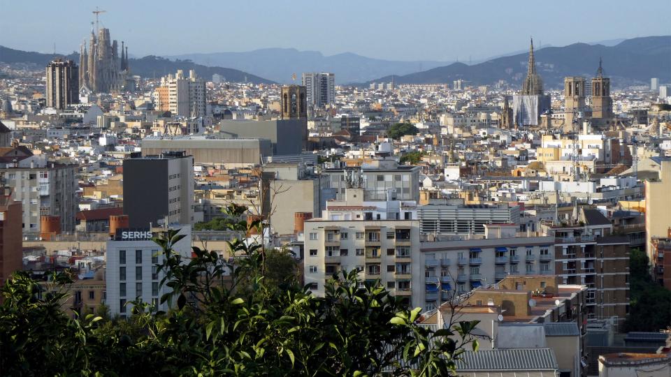 Blick vom Montjuïc auf die Innenstadt von Barcelona