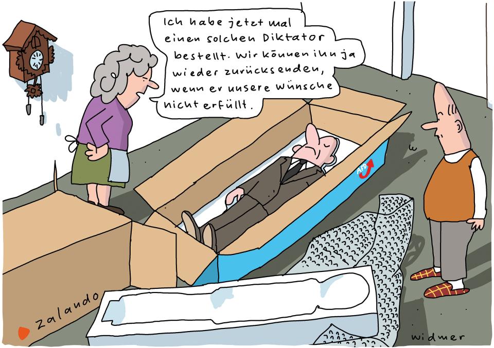 Cartoon von Ruedi Widmer