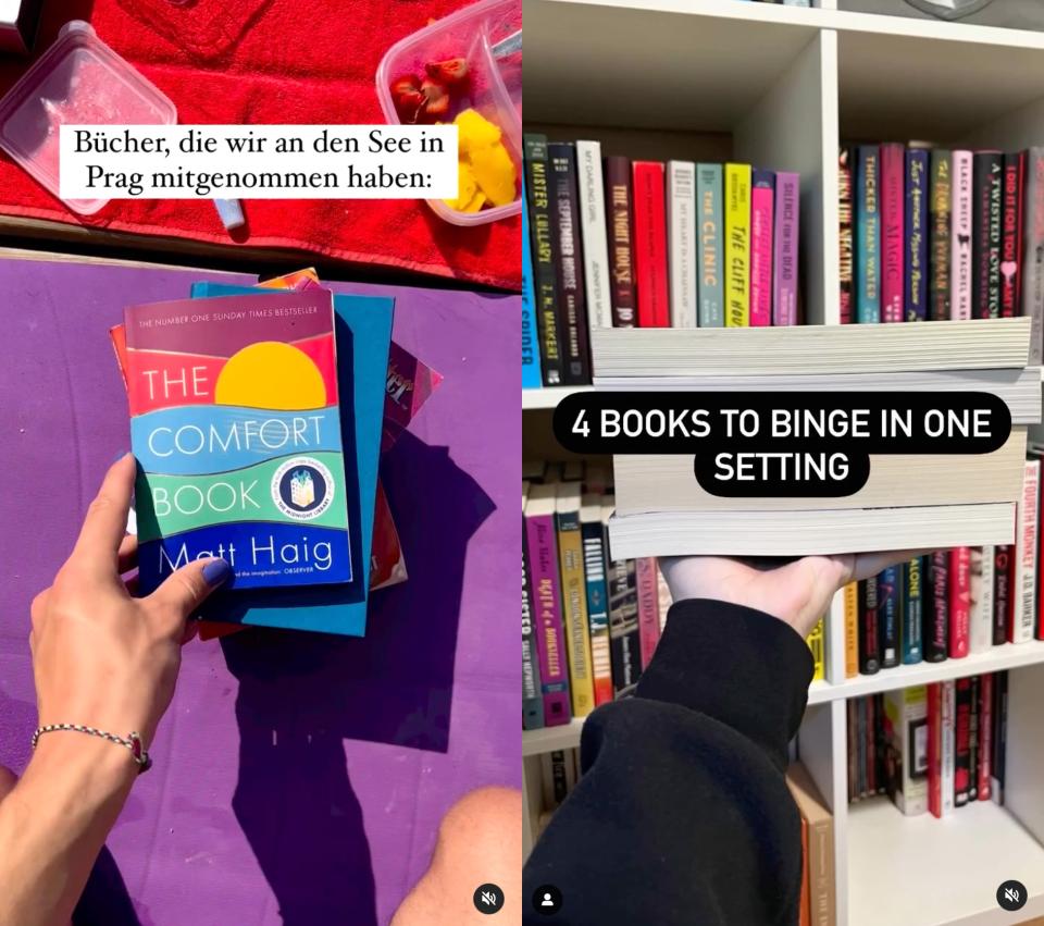 Ausschnitte aus Bücherclips von Booktoker:innen