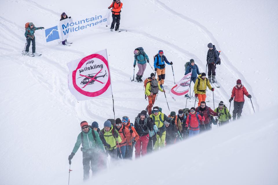 Demoskitour von Mountain Wilderness am 9. März im Berner Oberland