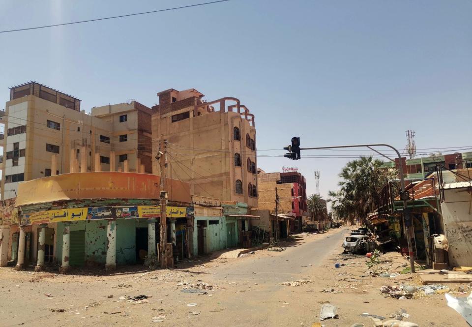 zerstörter Markt in der Stadt Omdurman im Sudan