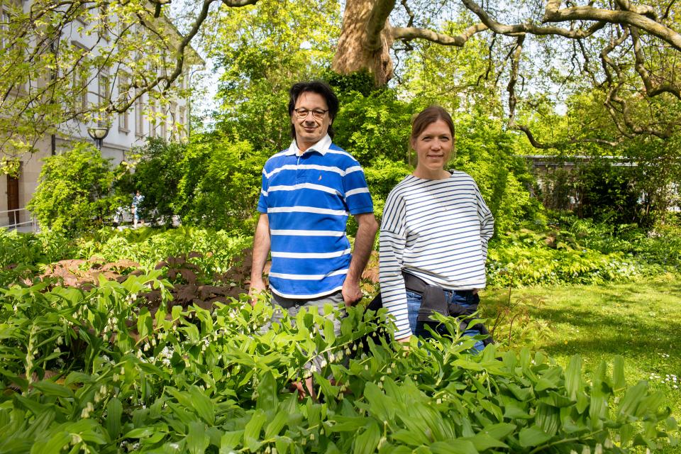 Markus Tofalo und Regula Geisser im St. Galler Stadtpark