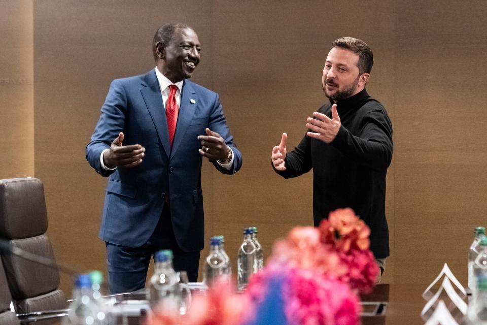 der kenianische Präsident William Ruto trifft sich mit Wolodimir Selenski