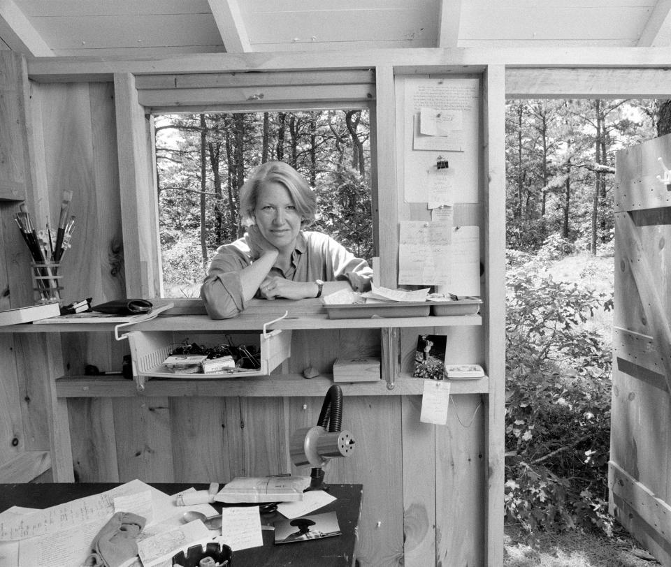 Annie Dillard in ihrem Schreib-Refugium, Juli 1987