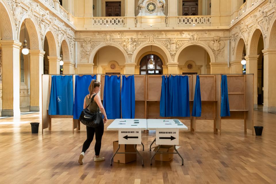 Abstimmungslokal in Lyon am 7. Juli