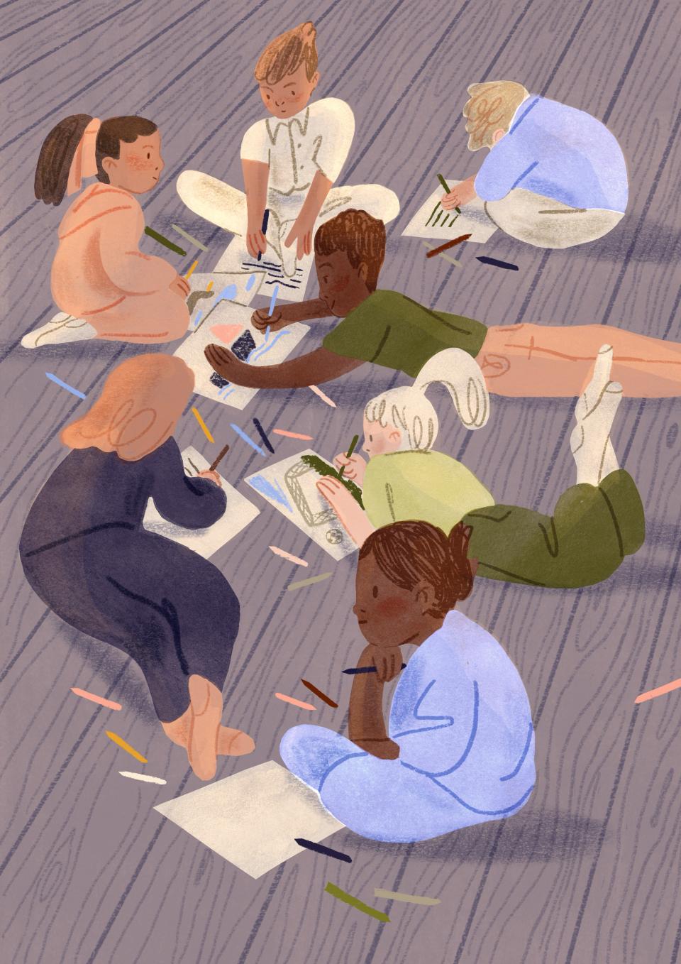 Illustration von Taltal Levi: Kinder zeichnen und lernen