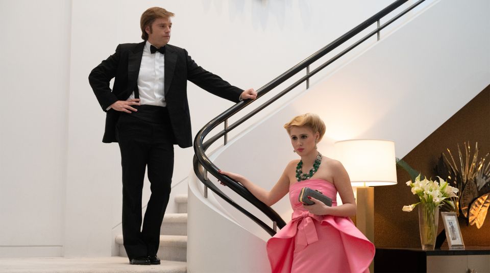 Filmstill aus «The Apprentice»: Donald (Sebastian Stan) und Ivana Trump (Maria Bakalova)