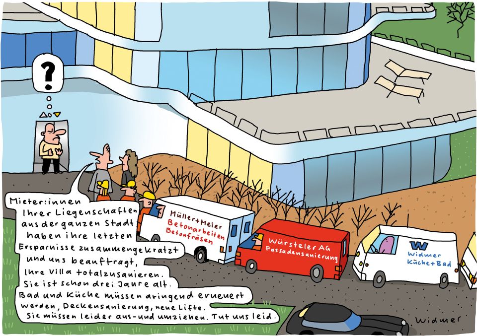 Cartoon von Ruedi Widmer