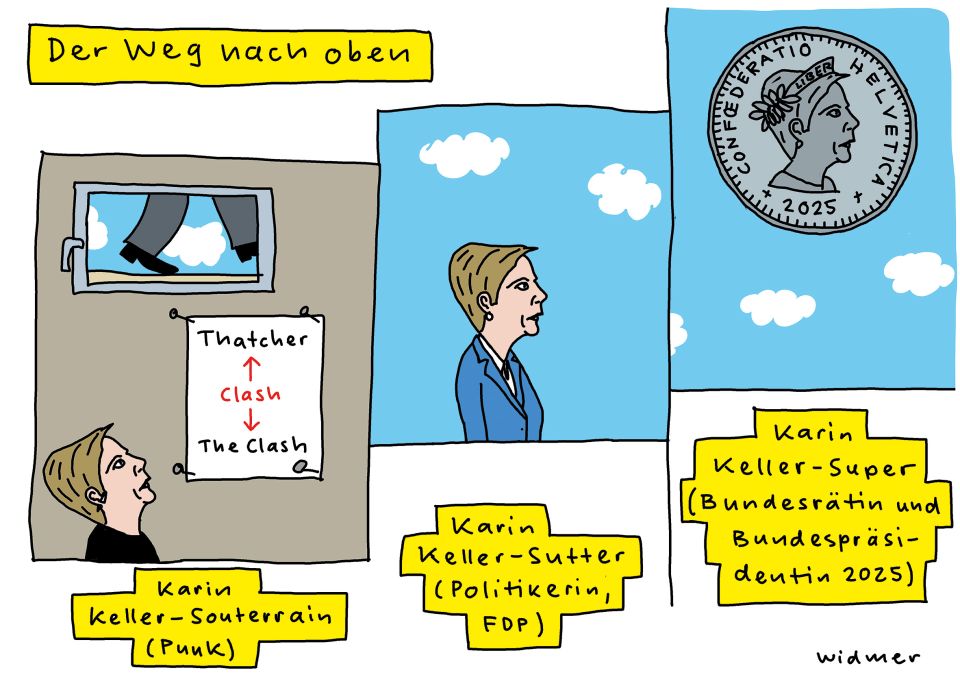 Cartoon von Ruedi Widmer