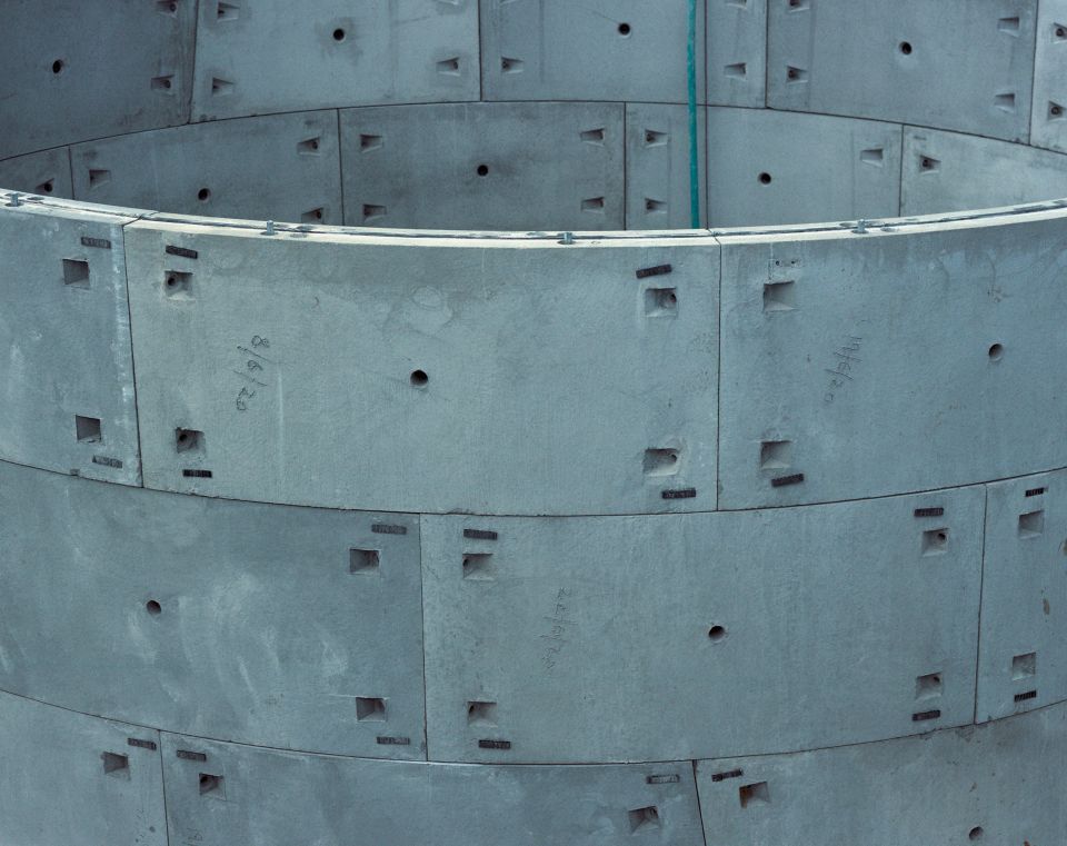 Schacht auf der Tunnelbaustelle