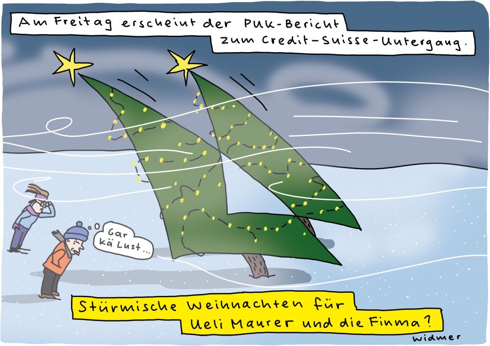 Cartoon von Ruedi Widmer