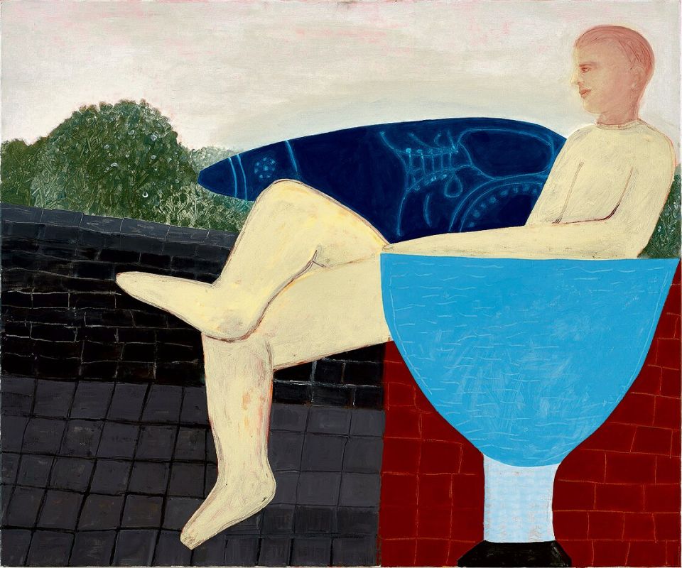 Stephan Grunenberg, Lago Maggiore, 2024, Acryl auf Leinwand, 100 × 120 cm