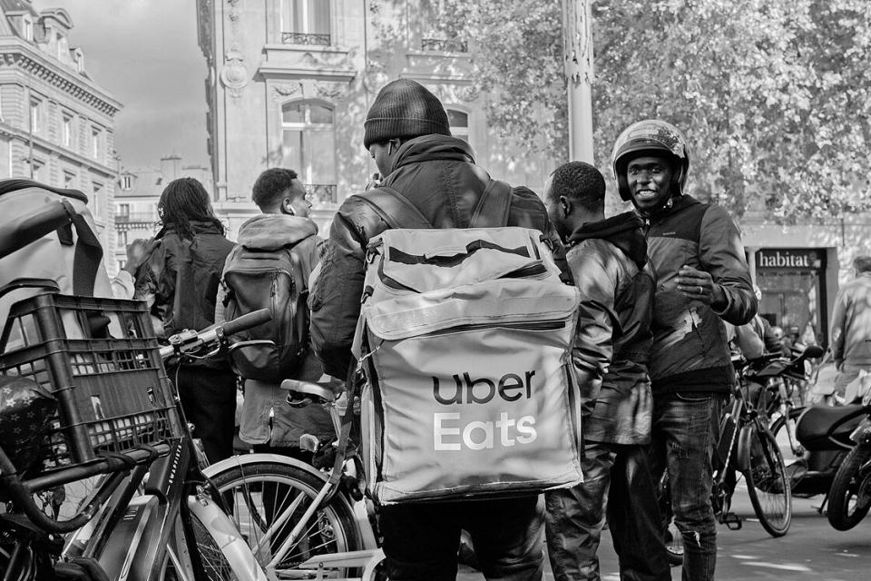 Protest von Lieferfahrern in Paris, 1. Oktober 2022