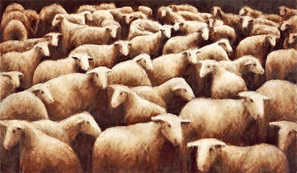 Christoph Hänsli, Ohne Titel, 1994, Acryl und Eitempera auf Leinwand, 71,5 × 124 cm