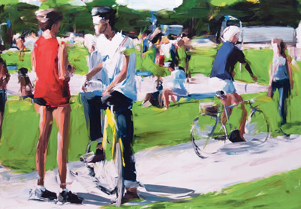 Alireza Varzandeh, grüngürtel, 2020, Öl auf Leinwand, 210 × 300 cm