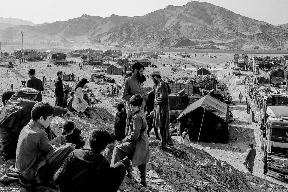 Rückkehrer an der pakistanisch-afghanischen Grenze, 2. November 2023