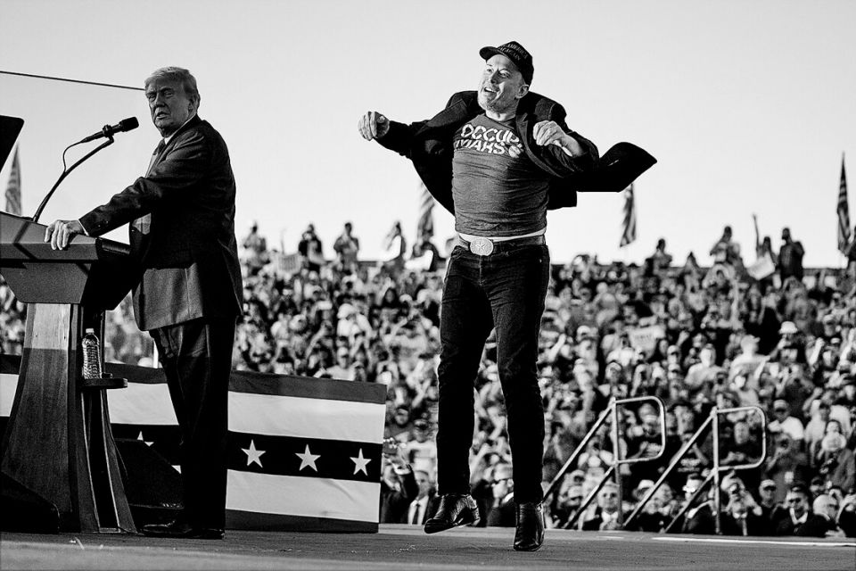 Trumpunterstützer Elon Musk bei einer Rally in Butler (Pennsylvania), 5. Oktober 2024