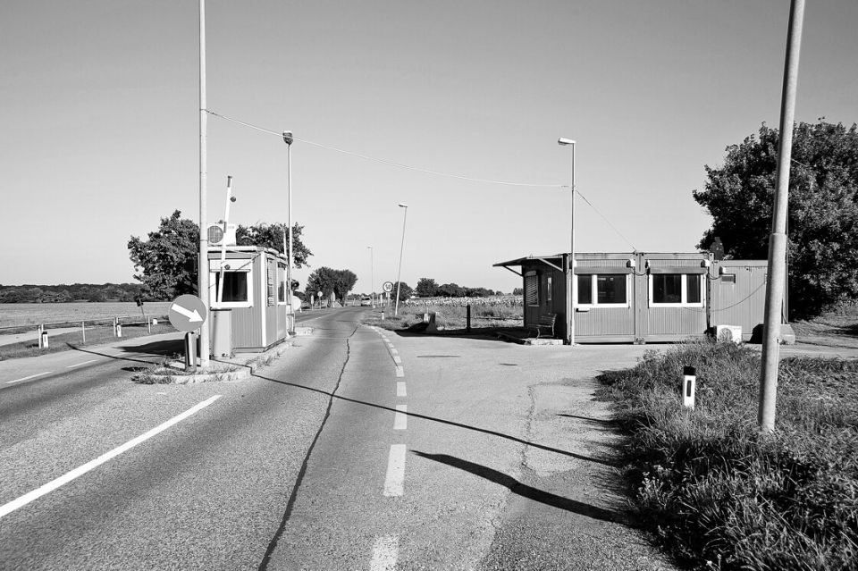 Grenzposten an der slowakisch-österreichischen Grenze