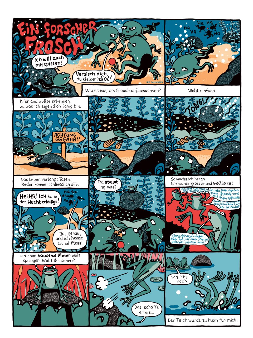 Comic «Ein forscher Frosch», Seite 1 von 2