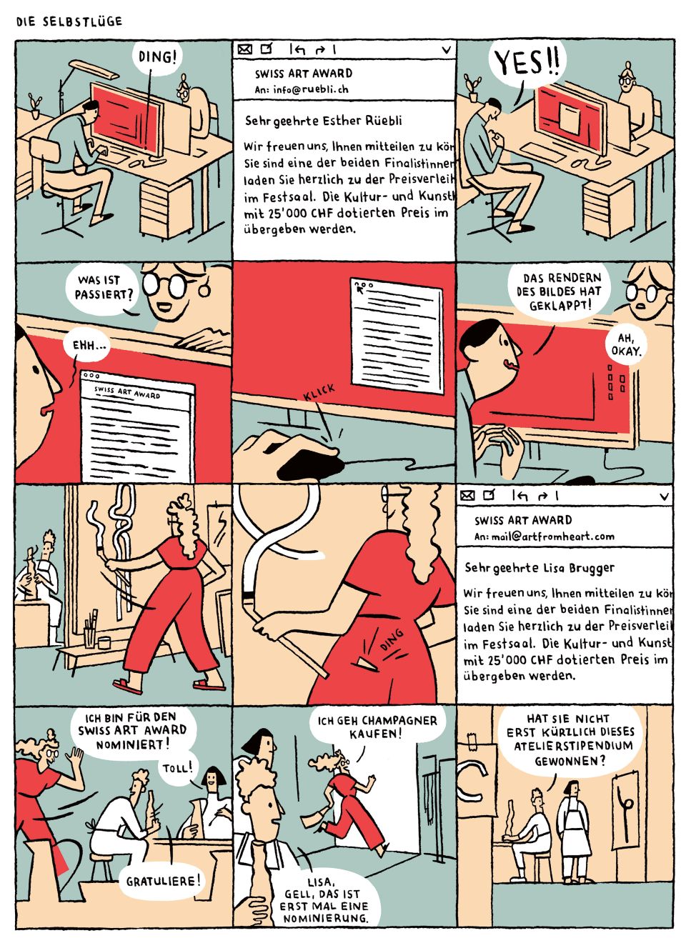Comic «Die Selbstlüge», Seite 1 von 3