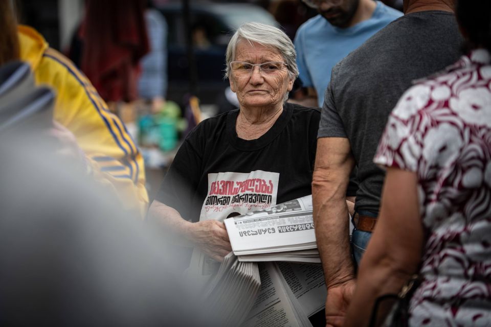 Marina Terischwili in der Stadt Achmeta