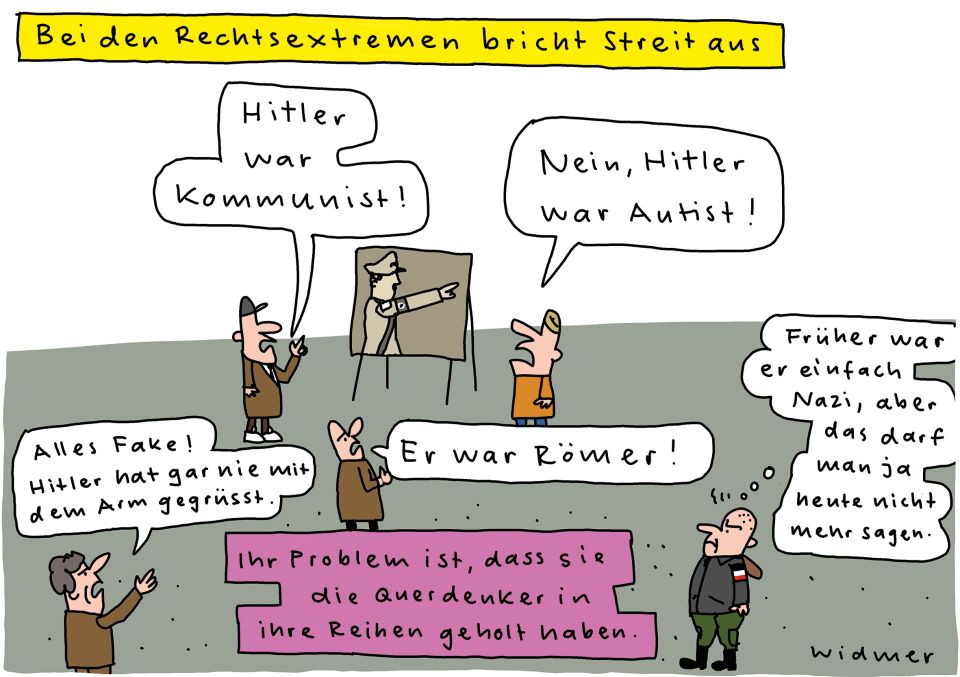 Cartoon von Ruedi Widmer