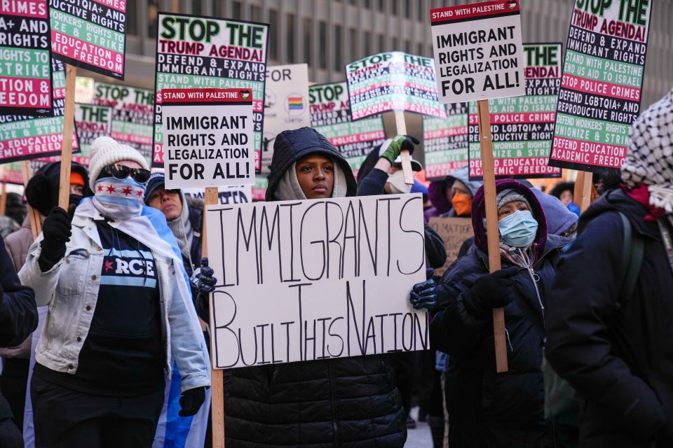 Demonstration gegen Donald Trumps geplante Ausschaffungen am Tag seiner Inauguration