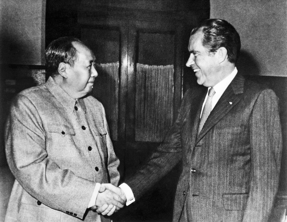 Mao Zedong und Richard Nixon, 1971