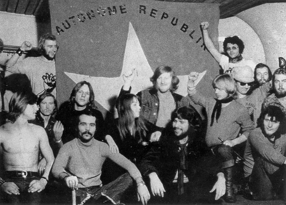 Die Besetzer:innen des Lindenhofbunkers im Januar 1971
