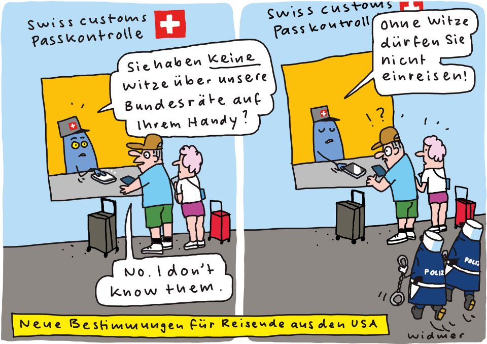 Cartoon von Ruedi Widmer