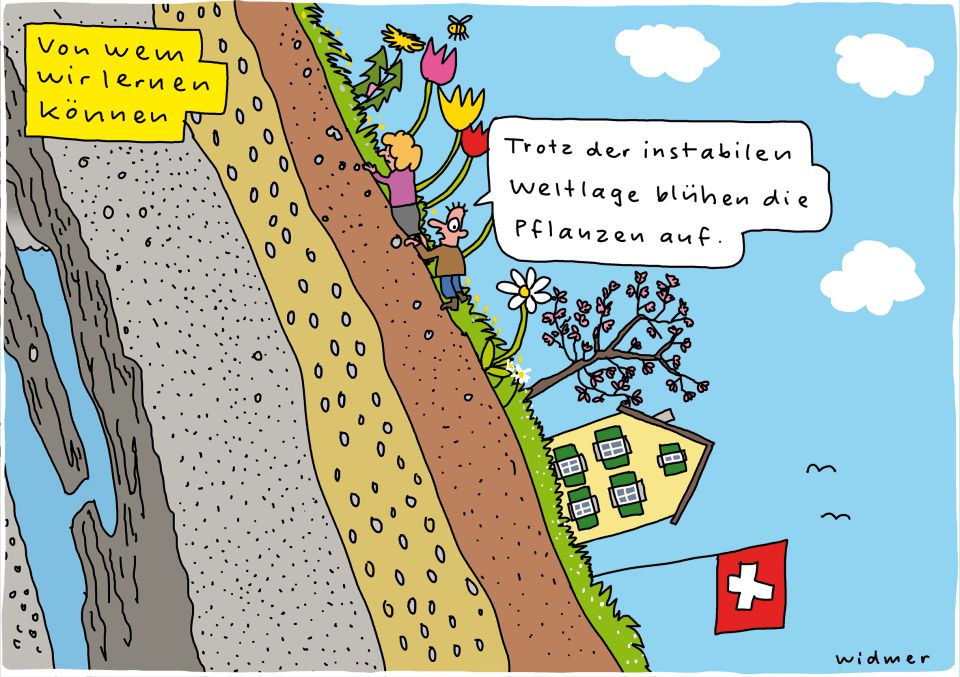 Cartoon von Ruedi Widmer